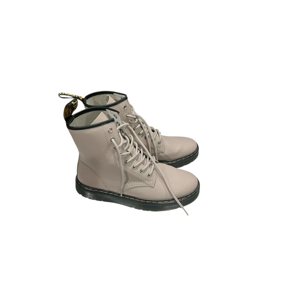 Dr. Martens Jadon Platform Boots, Taupe Leather, Size 9 - Picture 5 of 7